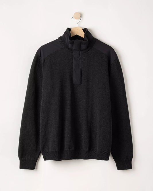 Mens - Eskil T-Neck WP Jumper Black Melange