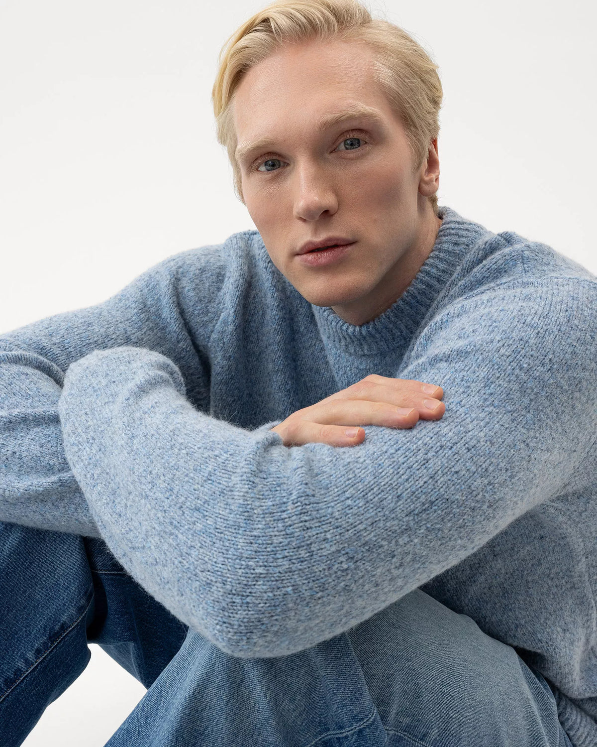 Mens - Liam Crew Neck  Cotton Mix Jumper