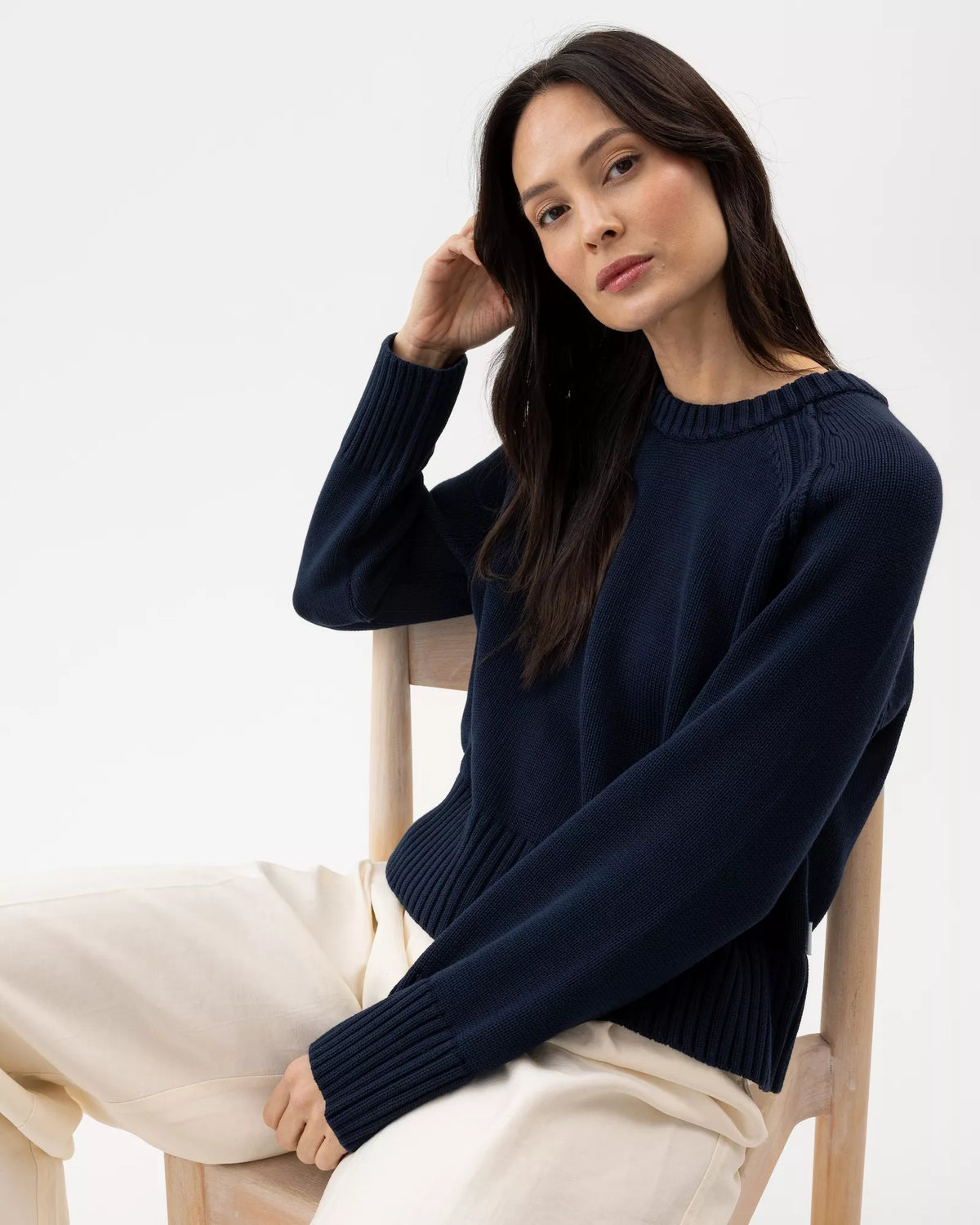 Meg Cotton Crew Neck Jumper