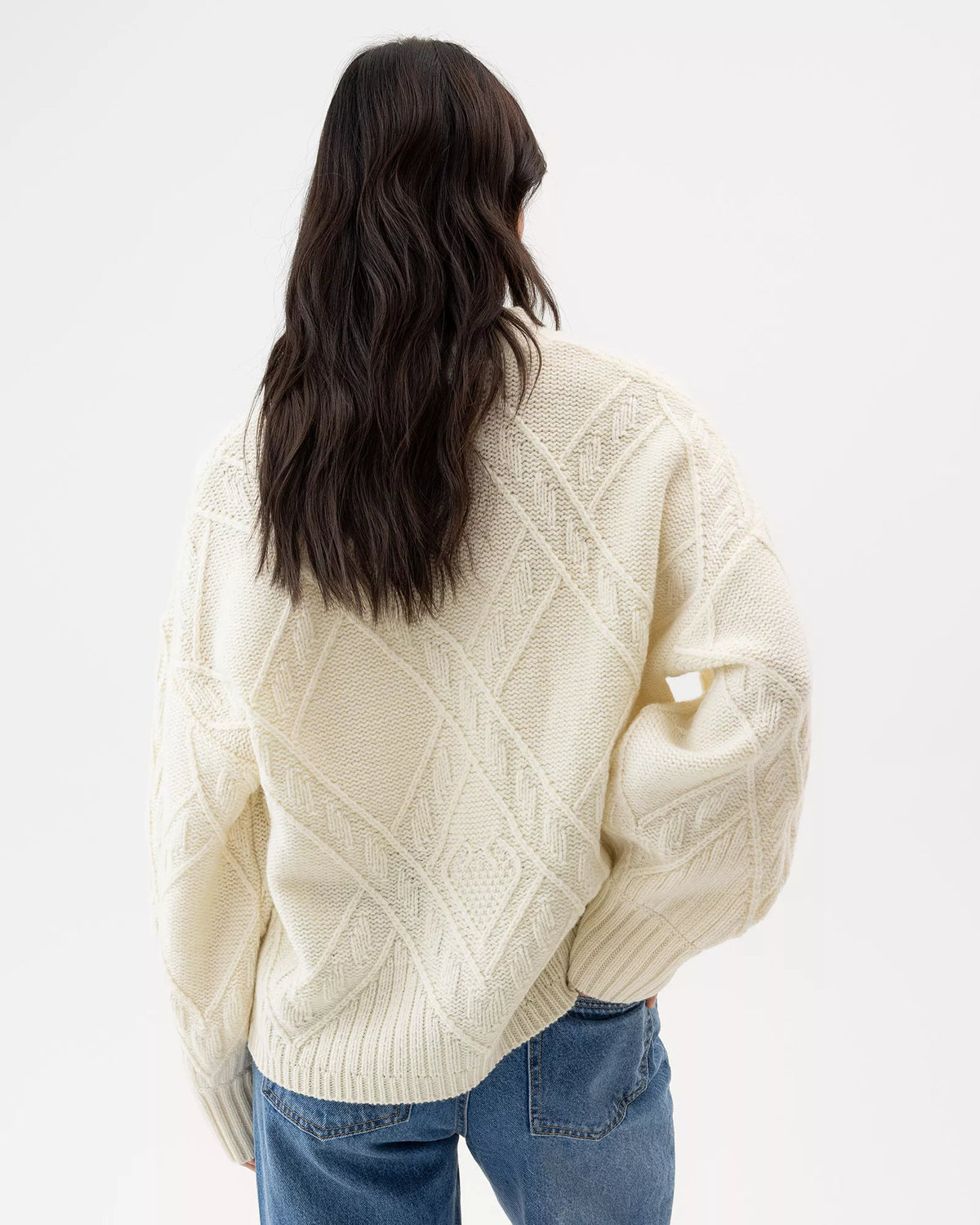 Nadira Structured Cardigan Off White