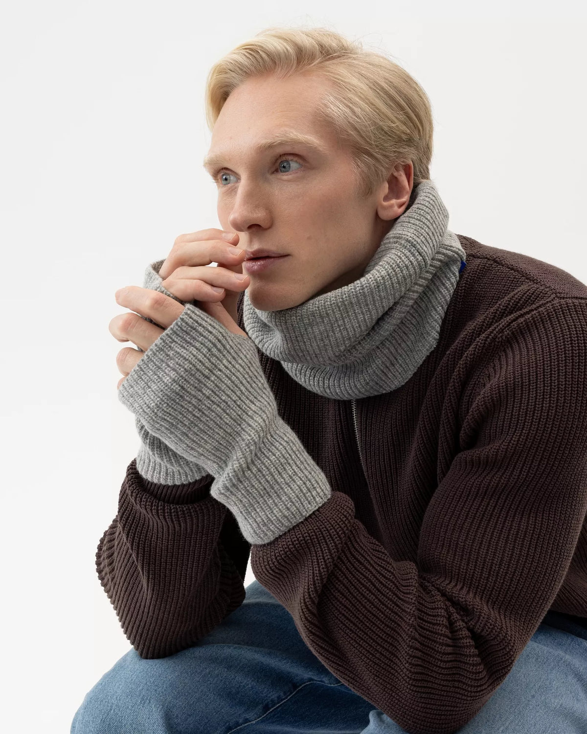 Roxen Wrist warmer Grey Melange
