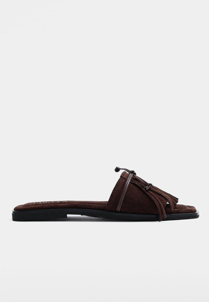 Palma Italian Oiled Suede Sandal Espresso