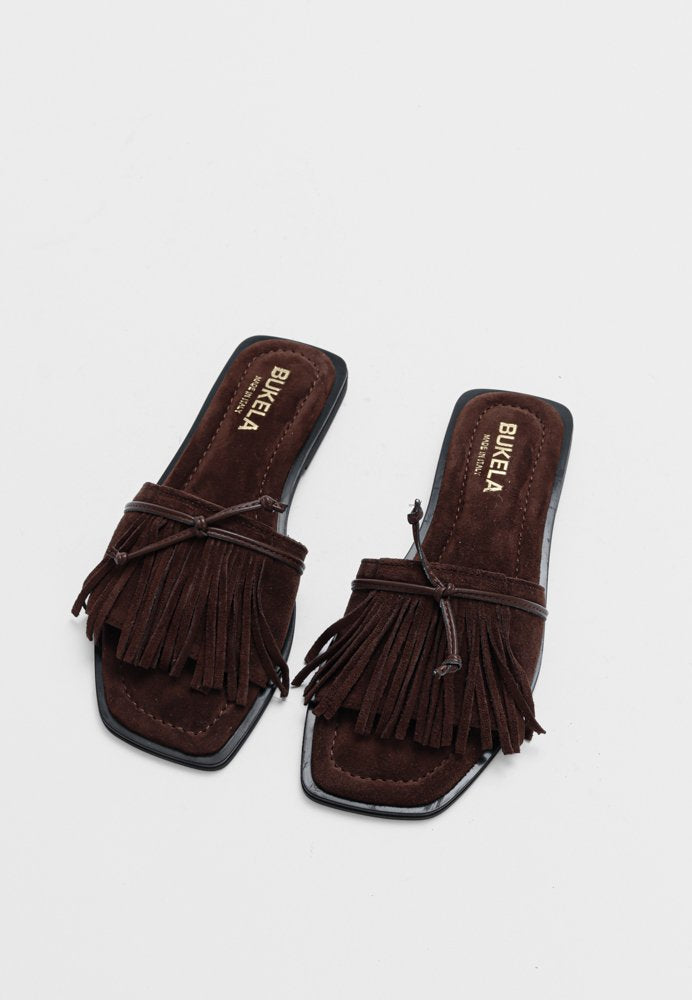 Palma Italian Oiled Suede Sandal Espresso