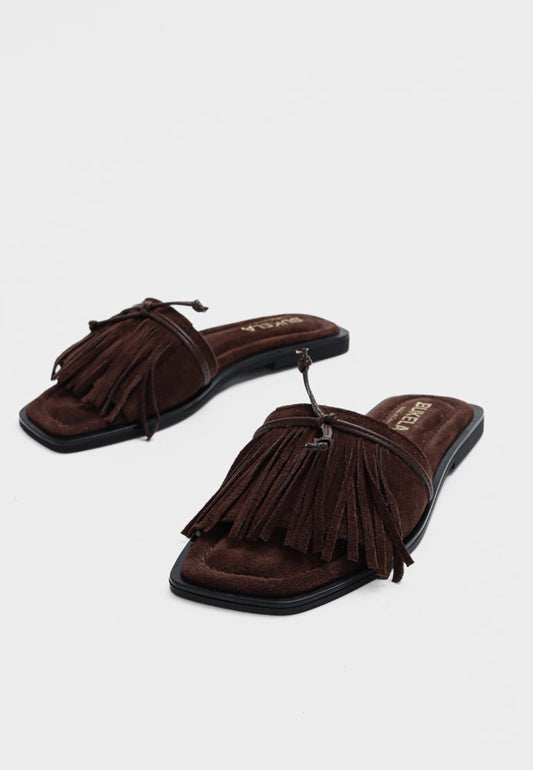 Palma Italian Oiled Suede Sandal Espresso