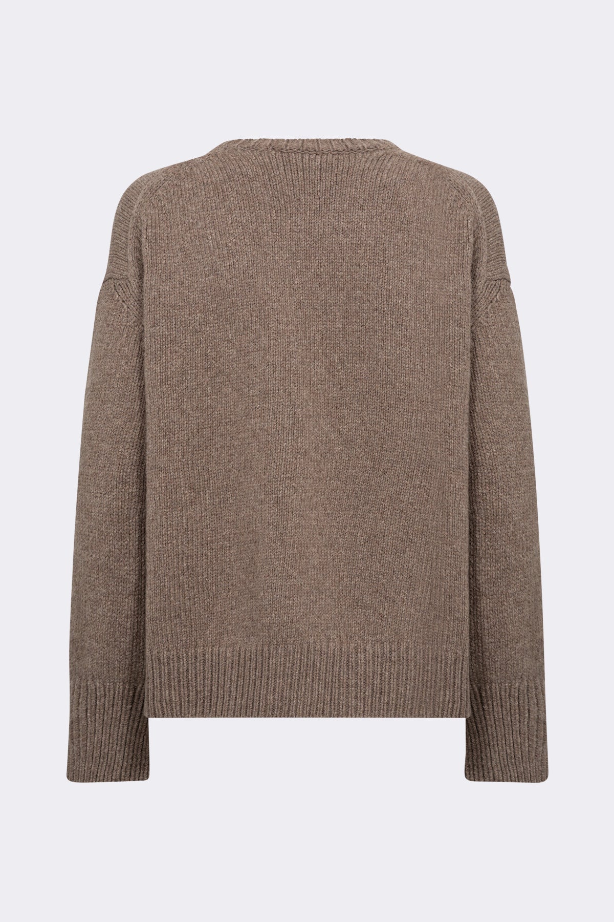 LR-Perle 1 Round Neck Knitted Jumper Bordeaux/Light Brown