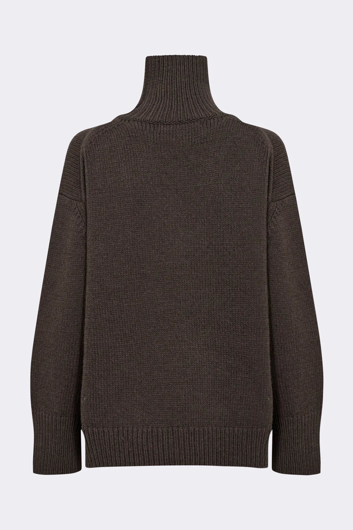 LR-PERLE 3 Knitted Pullover Dark Brown/Bordeaux