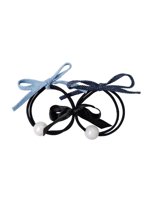 BCMIRJA elastic, 2 pcs. set - Black w. Denim Blue