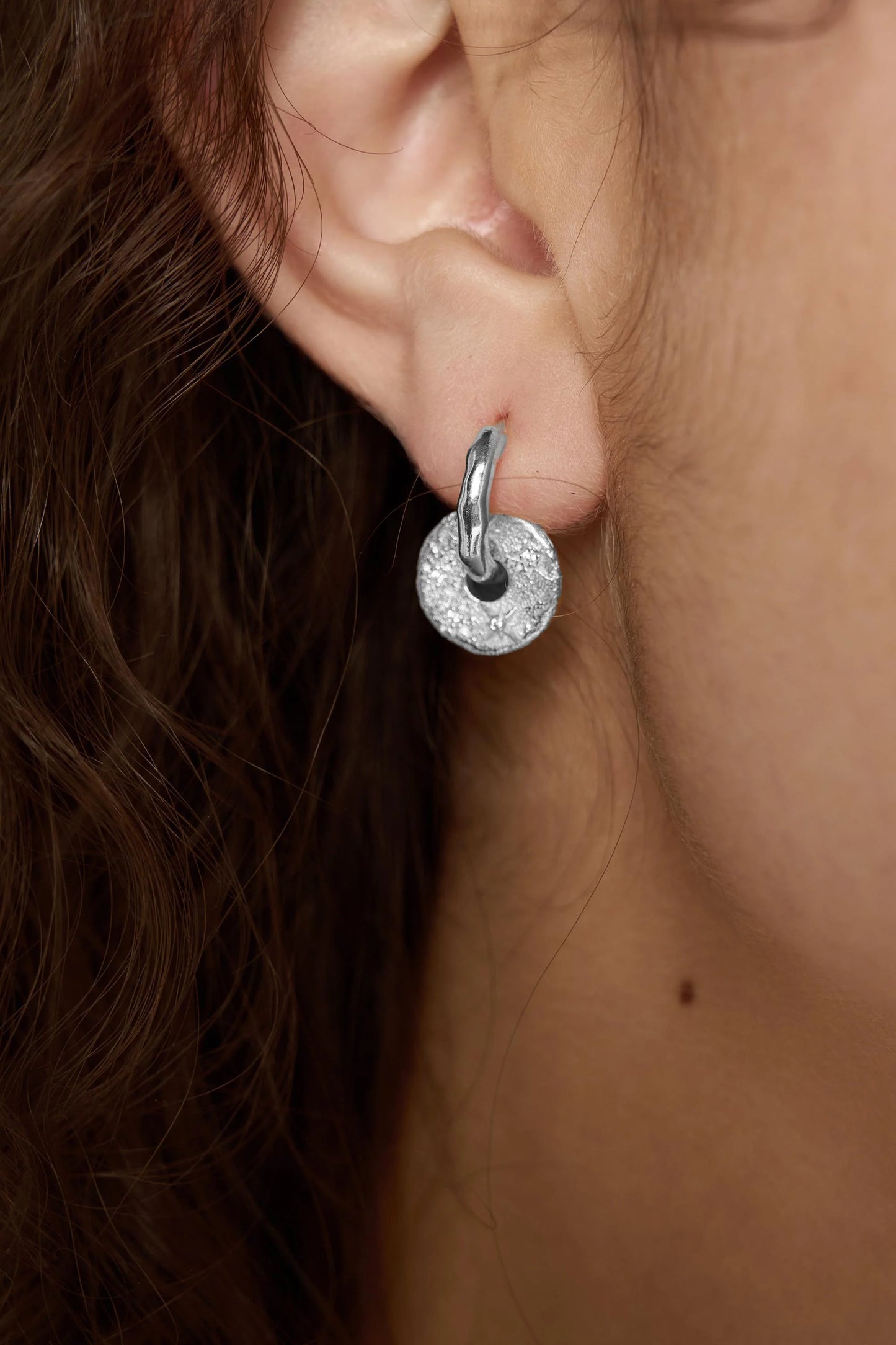 Celestial Earrings - Star Disc Drop Earrings, Gold/Silver