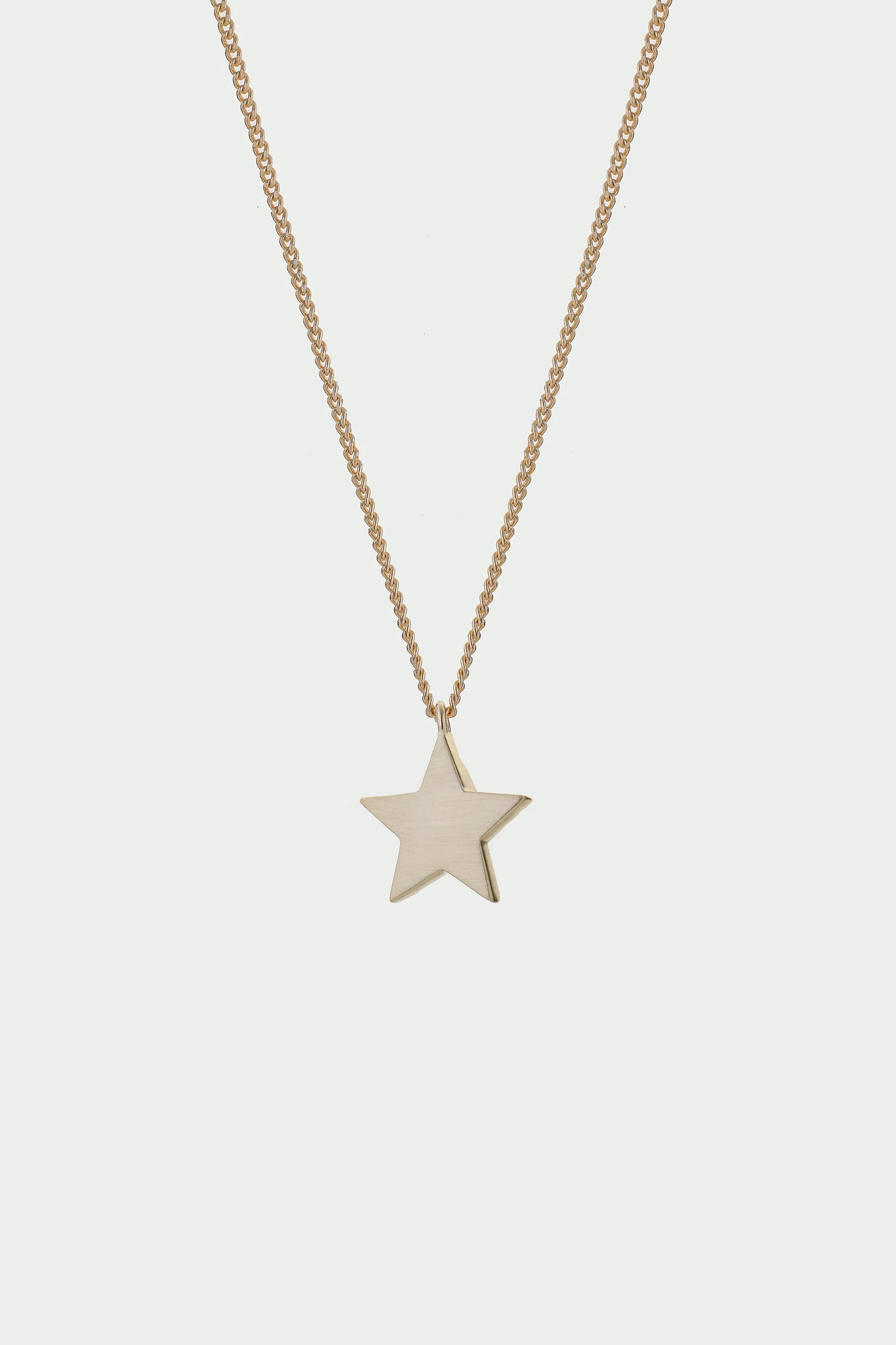 Cosma Necklace - Textured Star Pendant, Gold