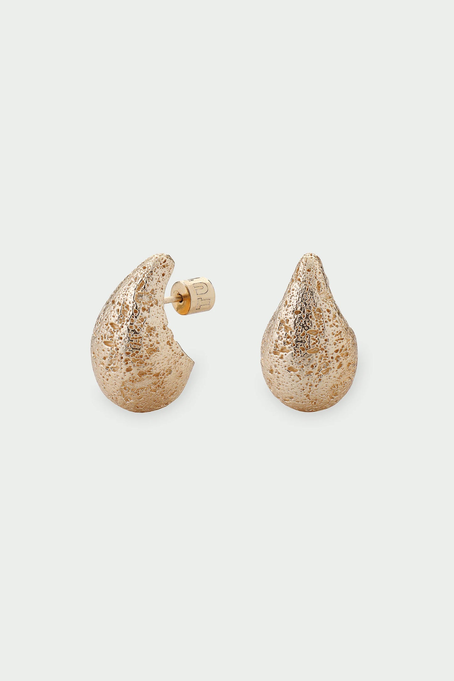 Dome Earrings - Textured Dome Earrings, Gold/Silver