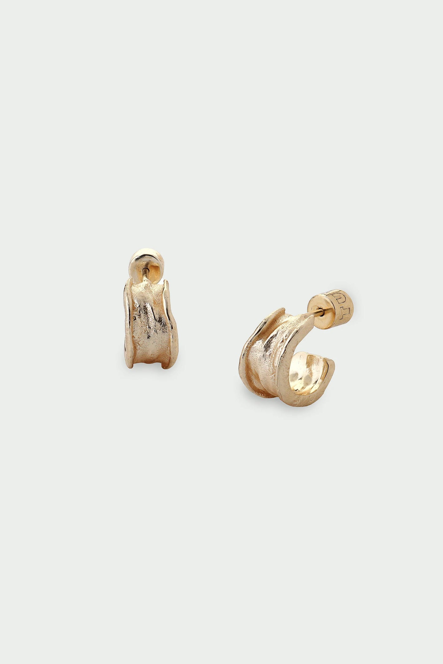 Driftline Earrings - Coastal Medium Huggie Hoops, Gold/Silver