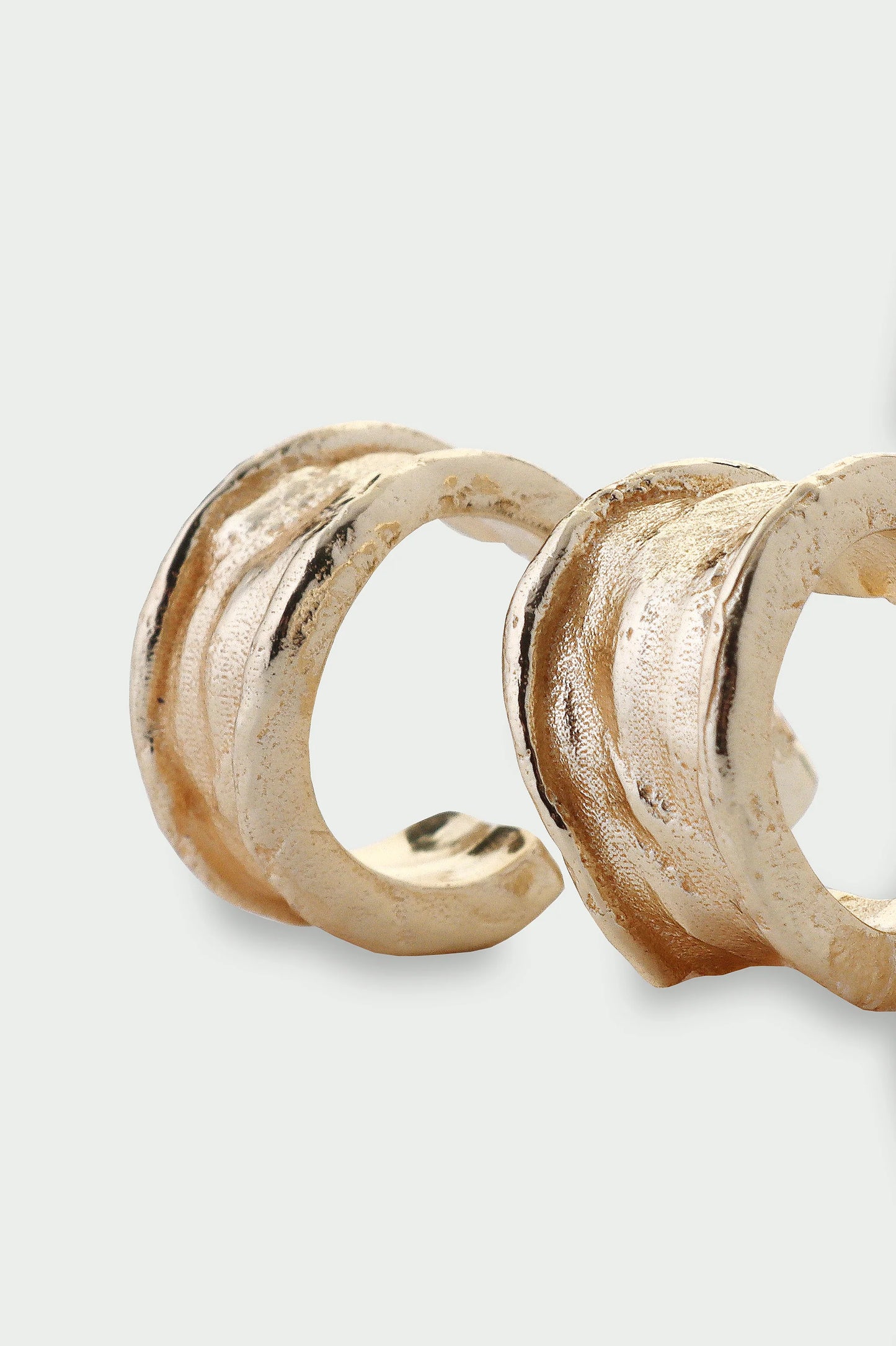 Driftline Earrings - Coastal Medium Huggie Hoops, Gold/Silver