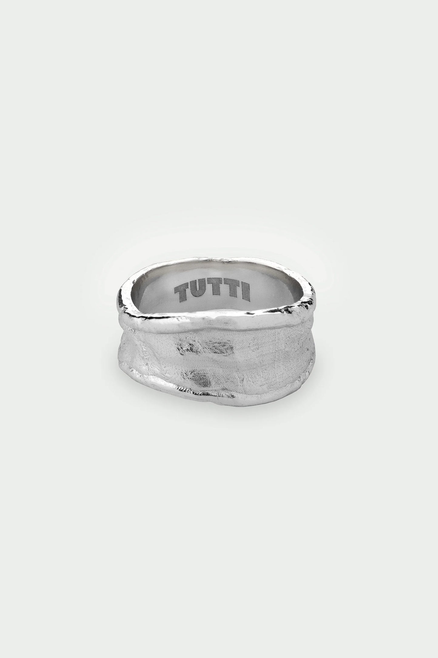 Driftline Ring - Textured Ring, Silver