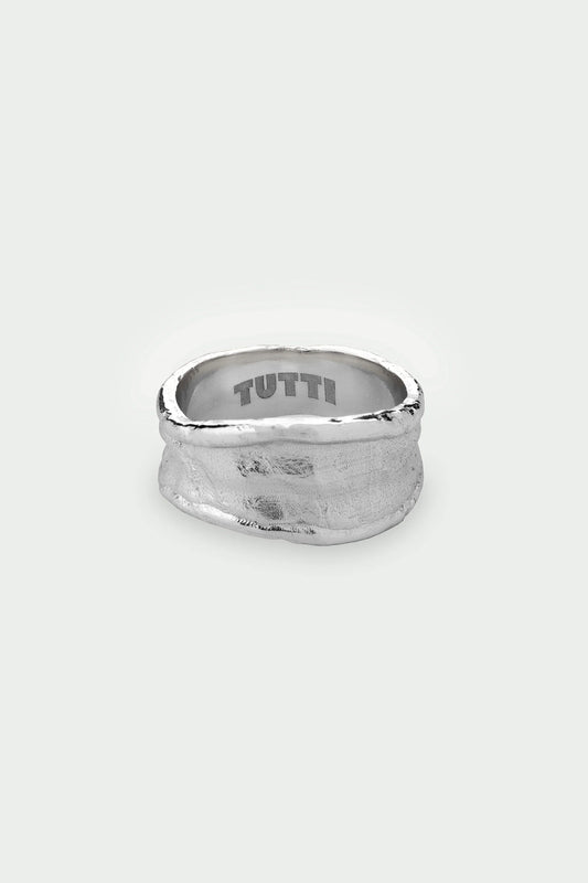 Driftline Ring - Textured Ring, Silver