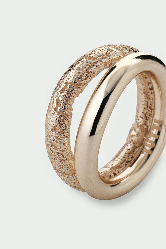 Mirage Ring - Double Band Ring, Gold