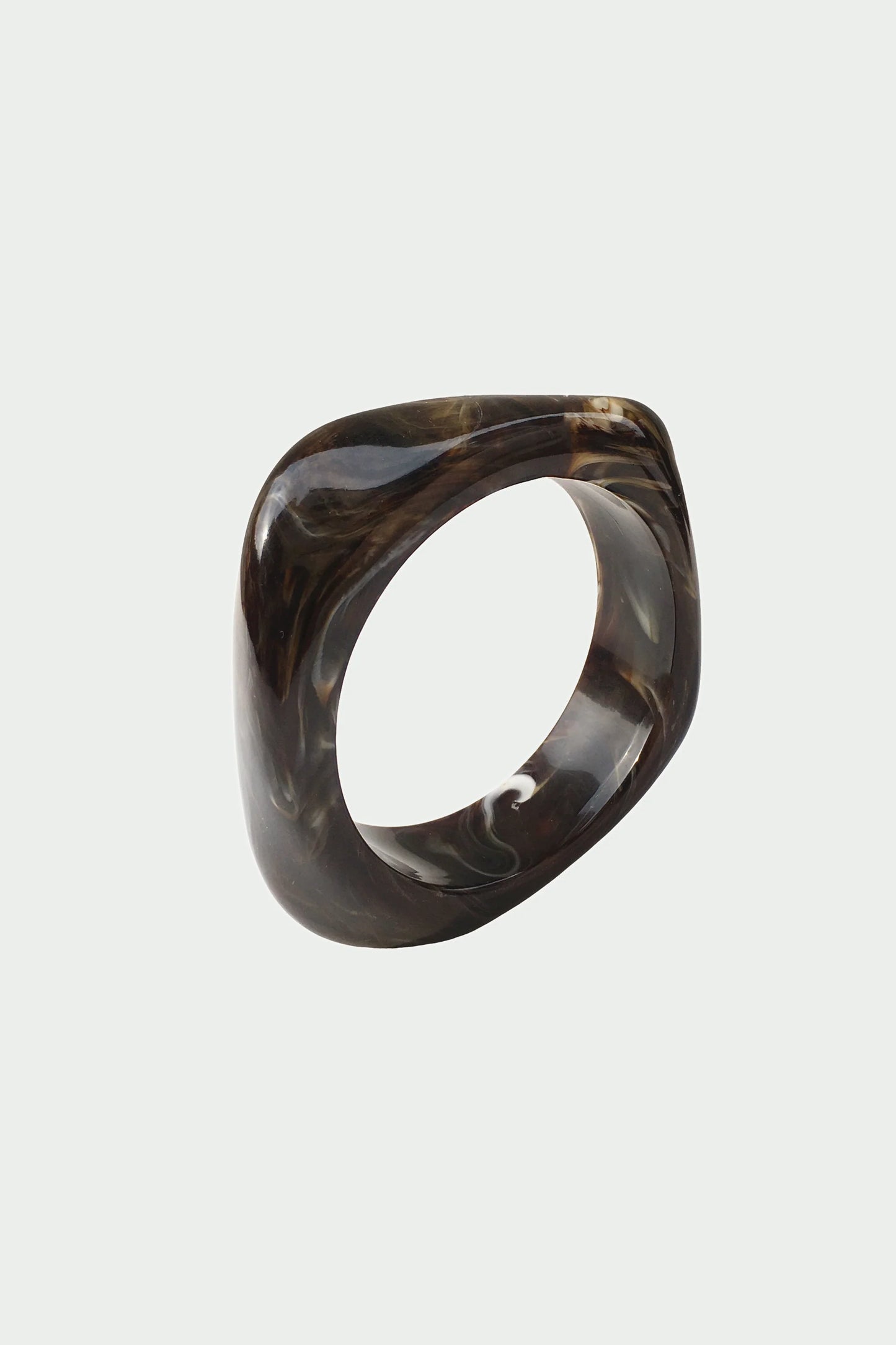 Protect Resin Bangle, Dark Brown