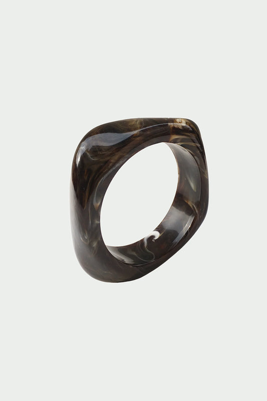 Protect Resin Bangle, Dark Brown