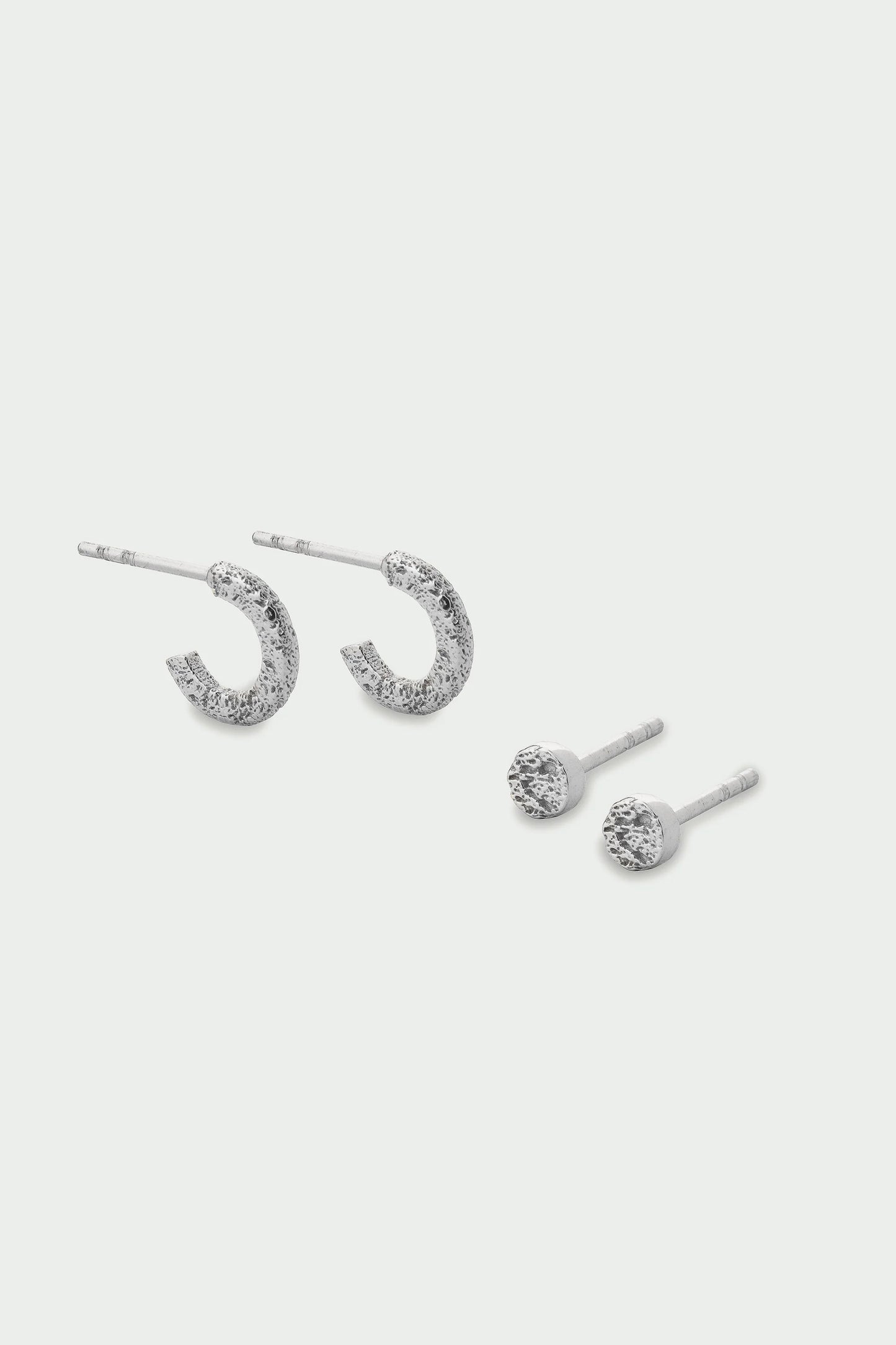 Quest Earring Set - Set of Two Layering Earrings, Silver/Gold