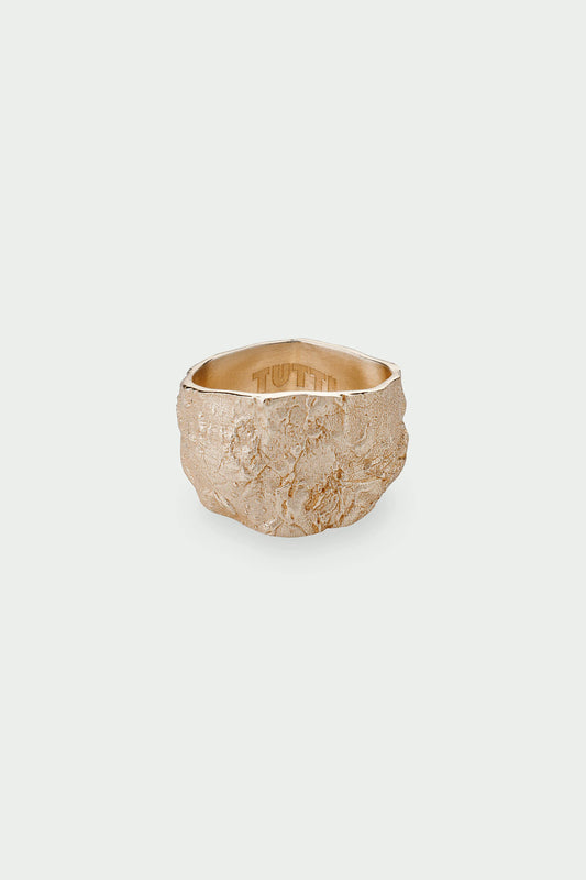 Revere Ring - Textured Ring, Gold