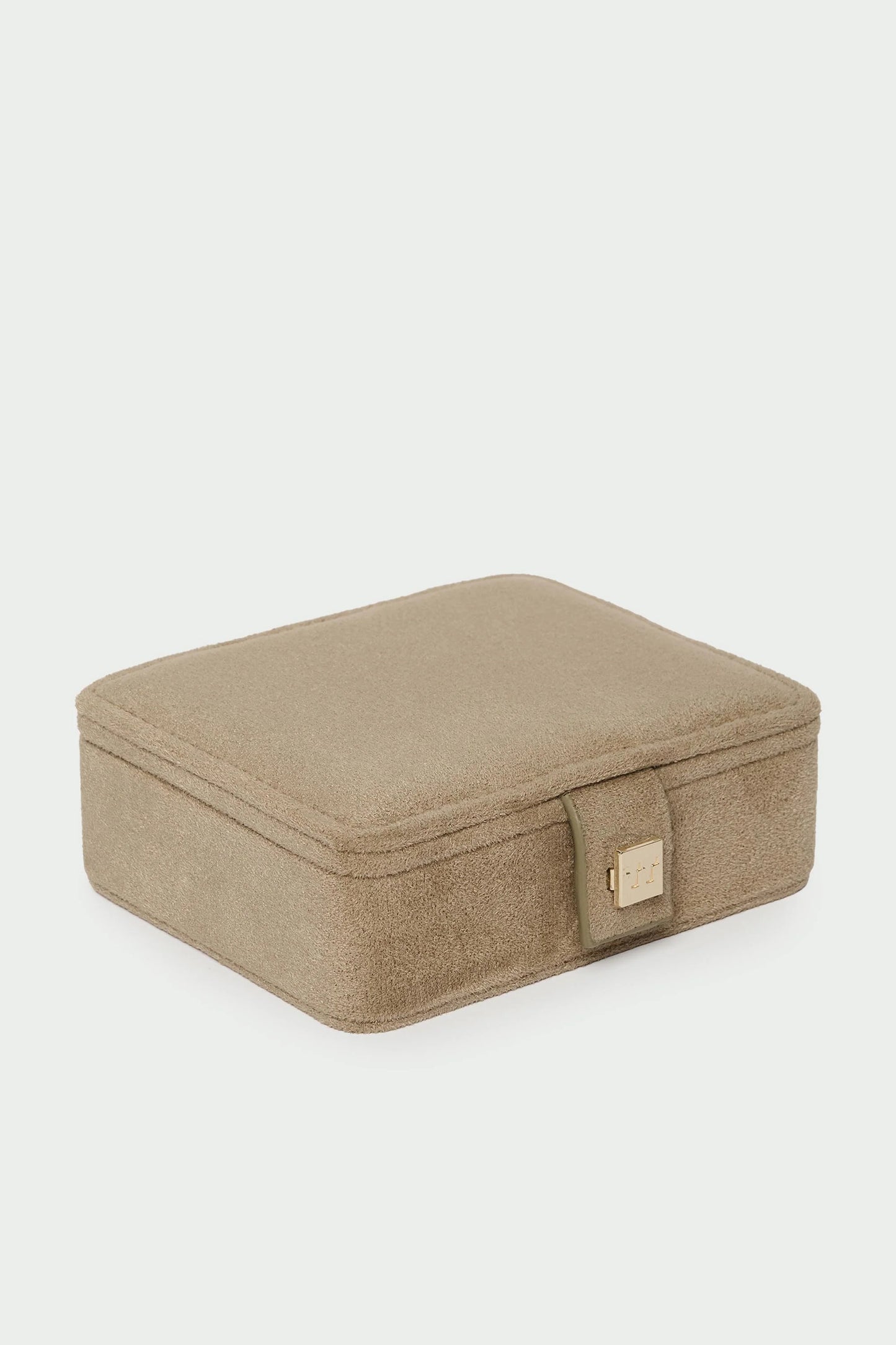 Sand Mini Suede Jewellery Box, Sand