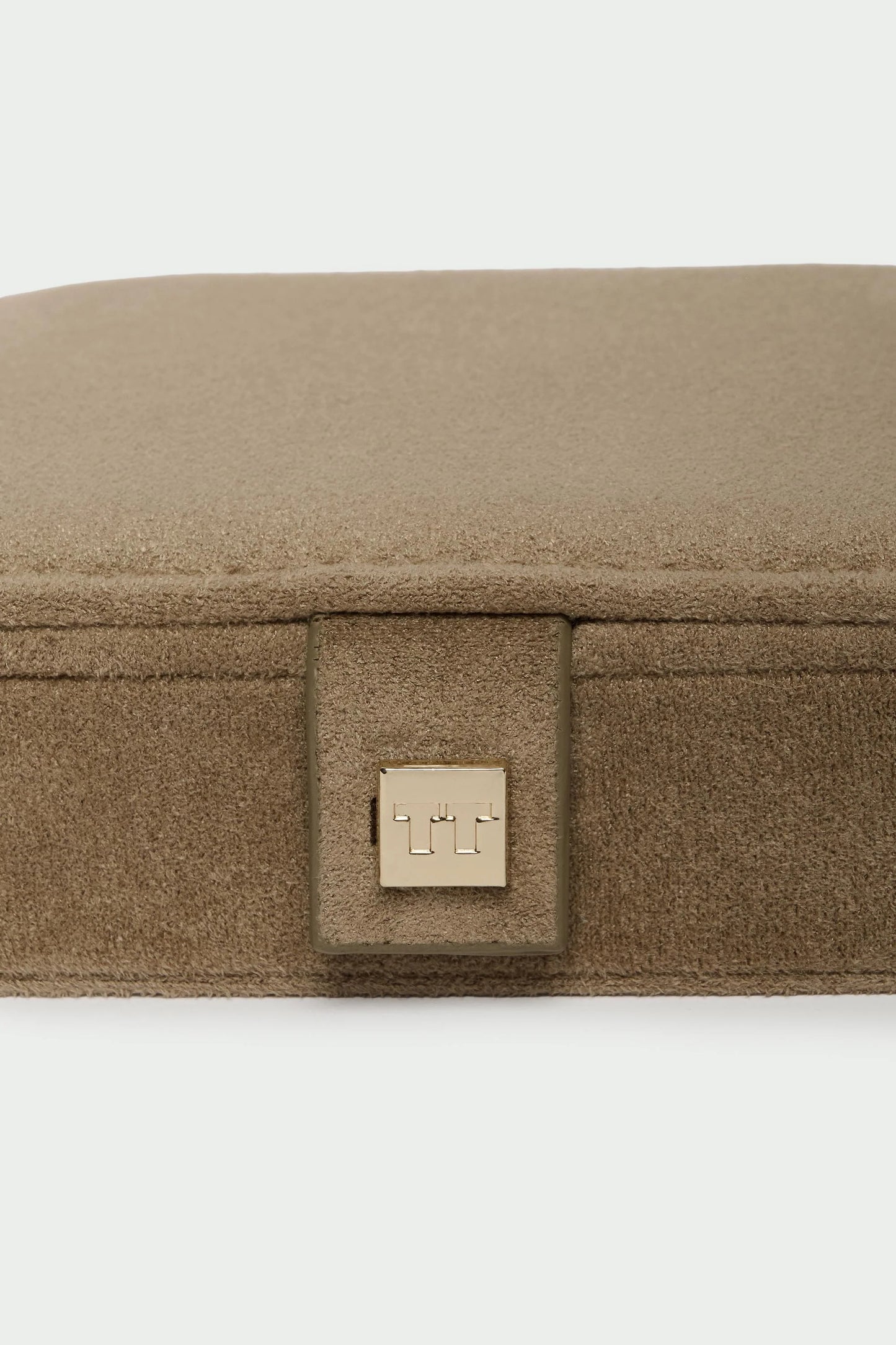 Sand Mini Suede Jewellery Box, Sand