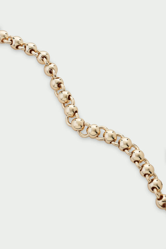 Sphera Bracelet BR712G - Solid Bead Link Bracelet, Gold
