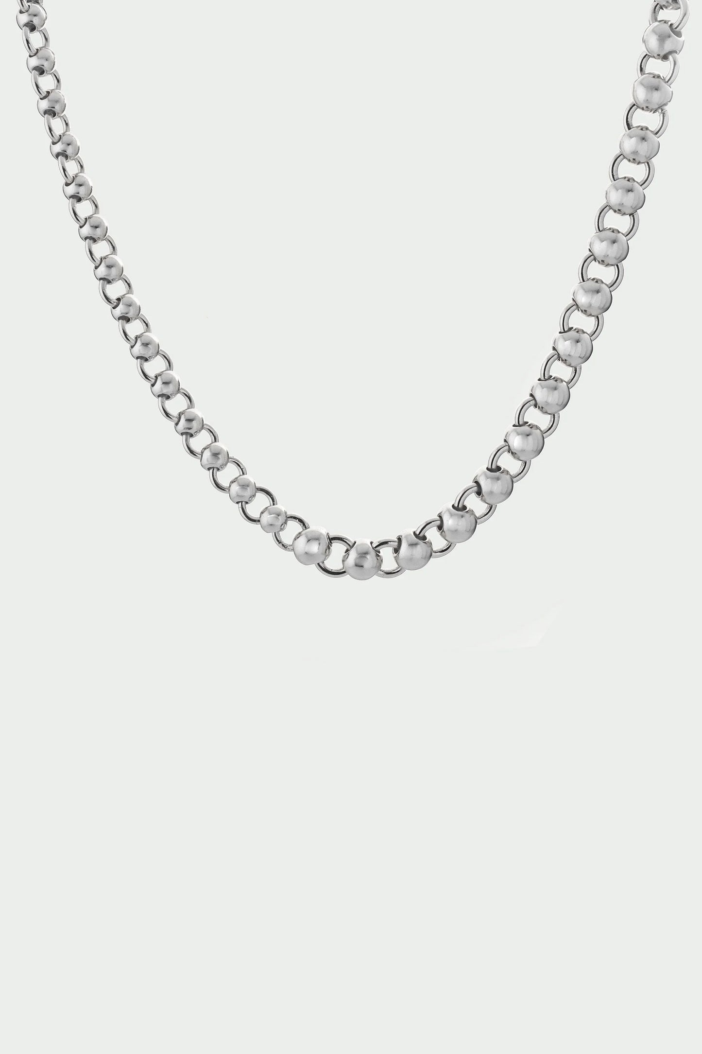 Tideform Necklace - Ball Bead Chain Necklace, Silver