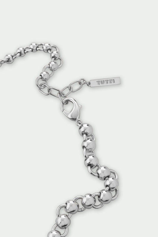Tideform Necklace - Ball Bead Chain Necklace, Silver