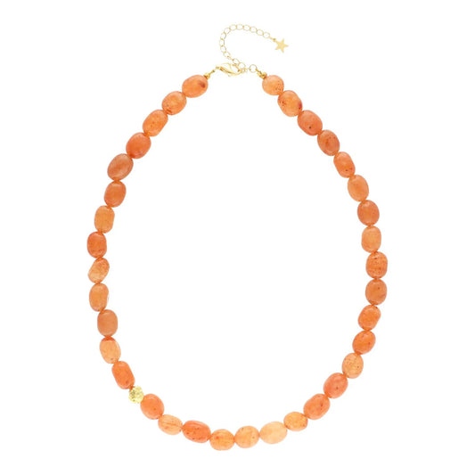 VILMA NECKLACE - Orange/Burgundy