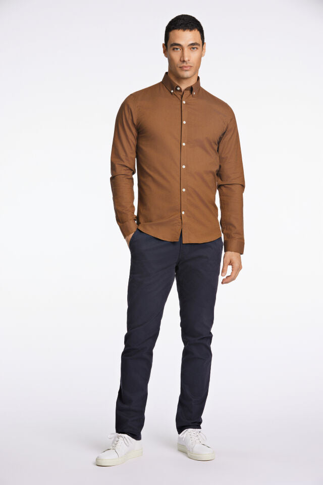 Mens - 30-203174B Oxford Shirt (Oxblood/Navy/Deep Brown Mix/Dark Brown Mix)