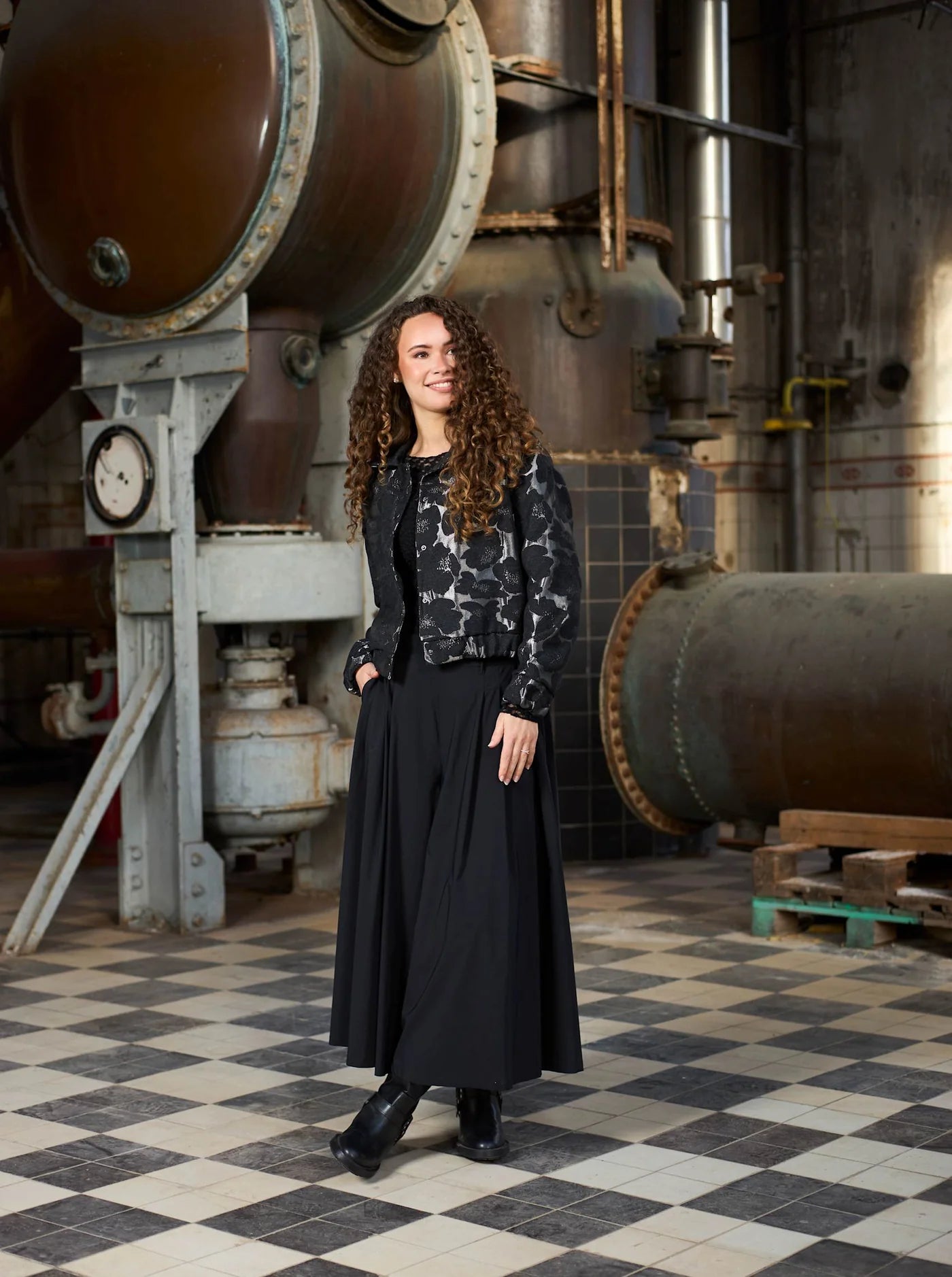 BCDavina Split Skirt - Coffee/Black