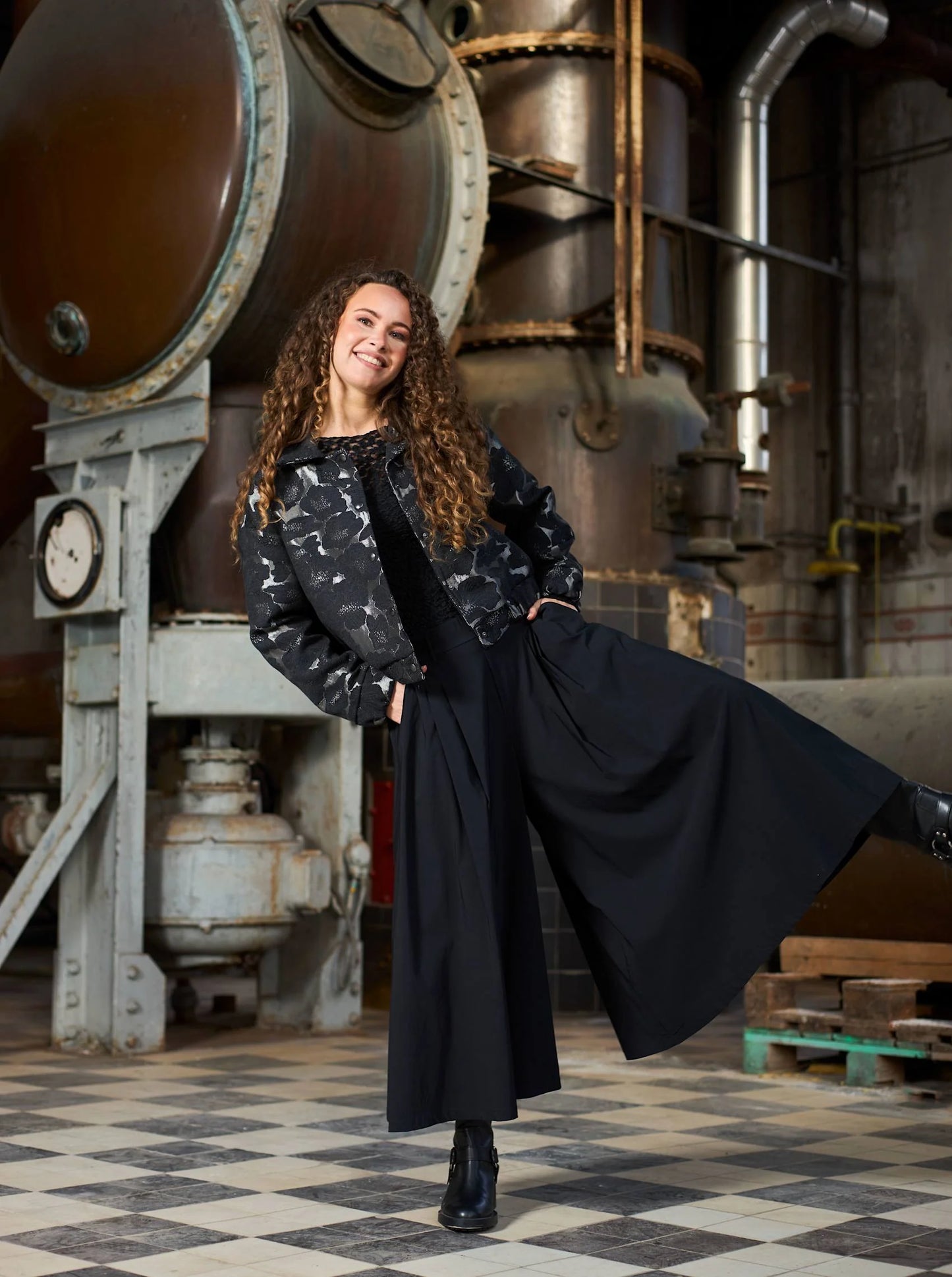 BCDavina Split Skirt - Coffee/Black