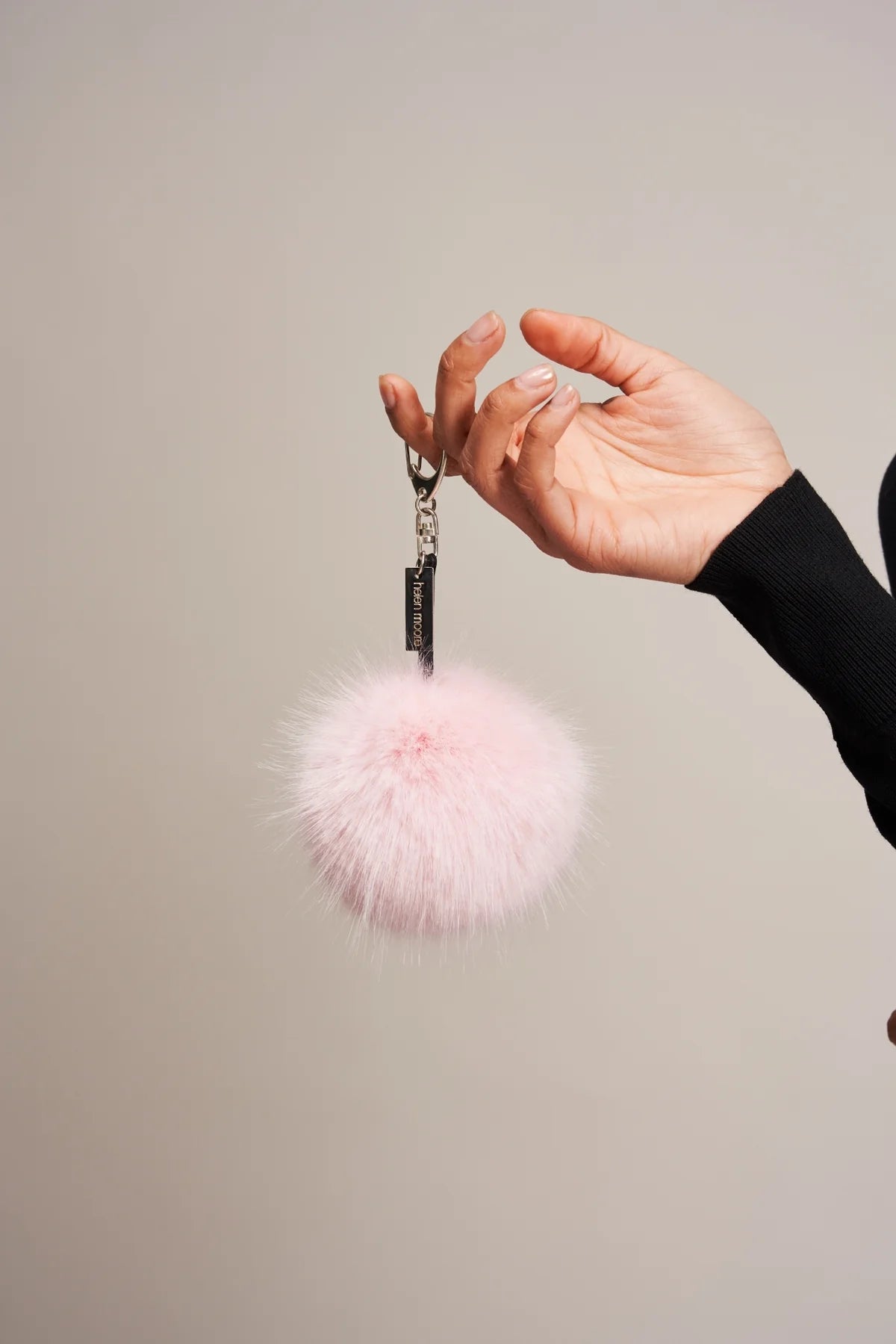 Faux Fur Pom Pom Keyring Charm