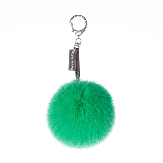 Faux Fur Pom Pom Keyring Charm