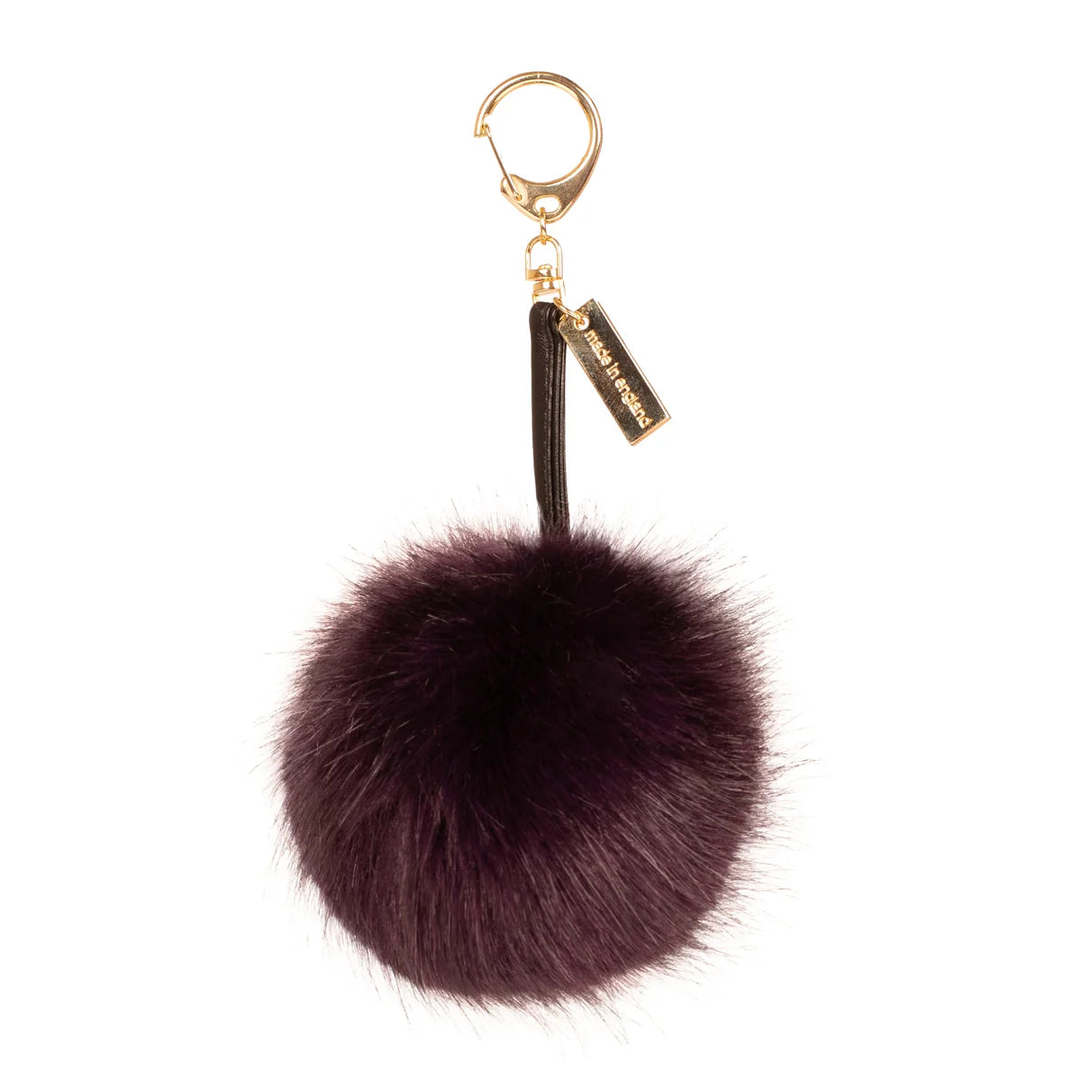 Faux Fur Pom Pom Keyring Charm