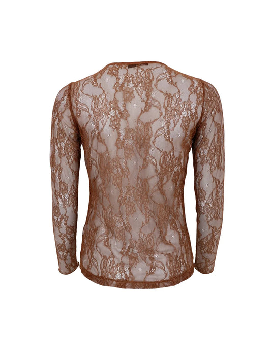 BCLARA Lace Blouse - Coffee