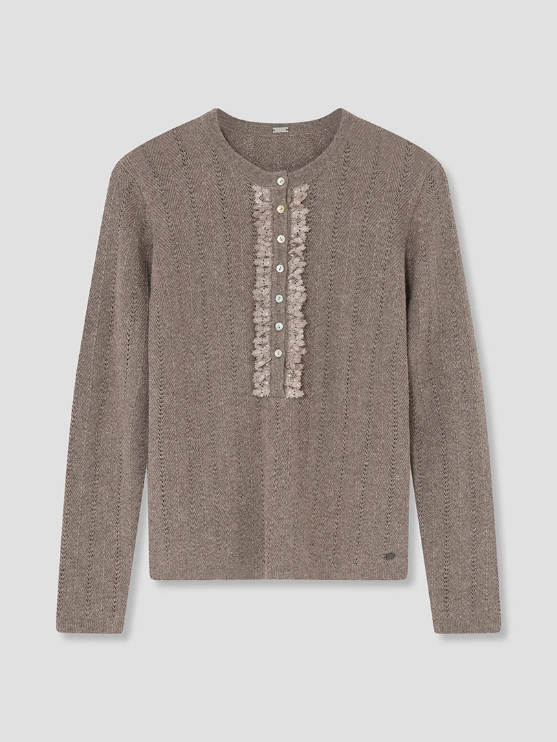 Aja Lace Knit Taupe