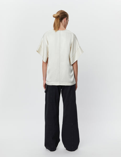 Simona High Shine Blend Blouse Vanilla