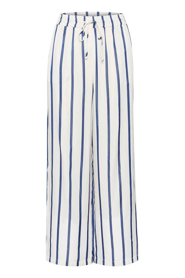 MiaMW Striped Trouser Snow White/W Blue stripe