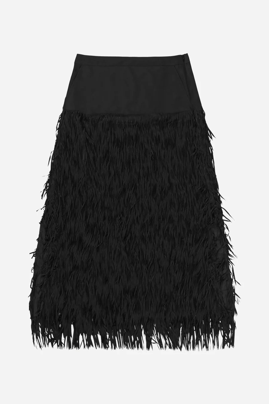 Meharm Fringed dressy Skirt Black