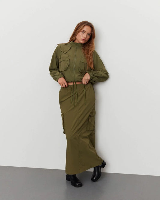 Long Skirt Army Green