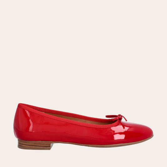 Patent Ballerina Shoe Red