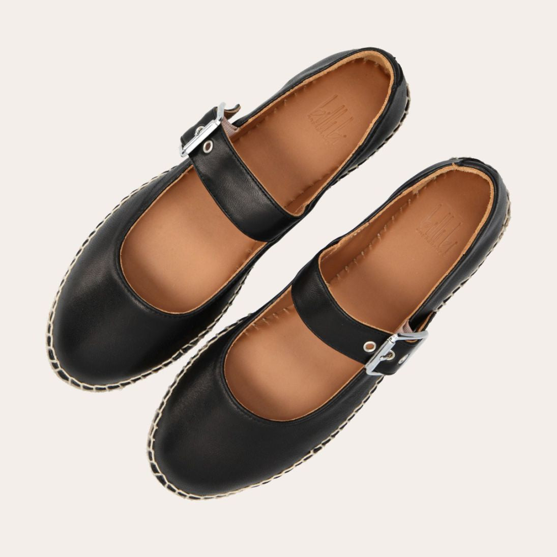Soft Nappa Leather Espadrille Silver Buckle
