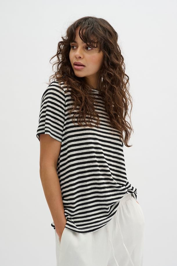 LisaMW Linen Striped T-Shirt