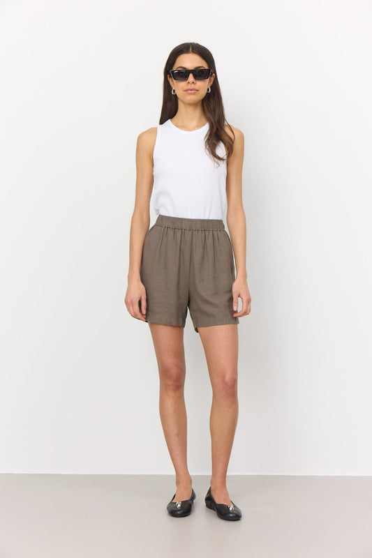 LR-Naja 8 Linen Shorts Grey/Brown