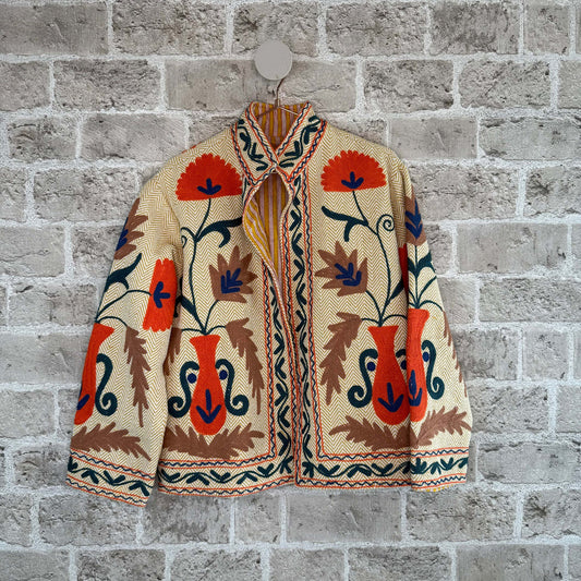 AMA Embroidered Short Jacket - One Size