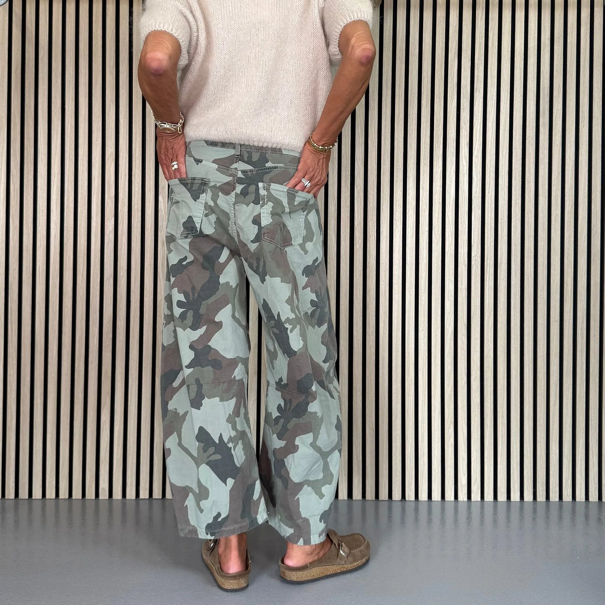 Wild Balo Camouflage Cropped Trouser Green