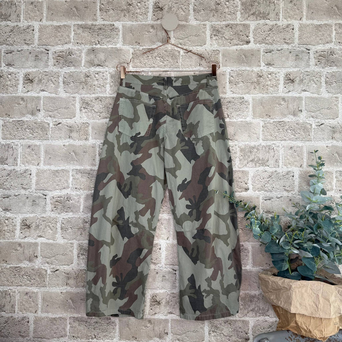 Wild Balo Camouflage Cropped Trouser Green