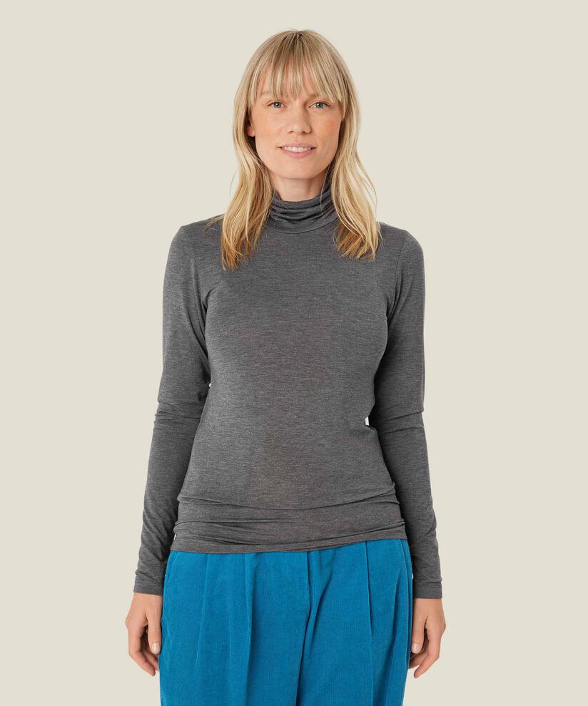 MaBrooklyn Jersey Top Grey Melange