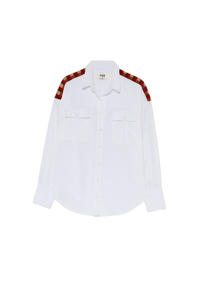 Cecilia Safari Style Shirt White